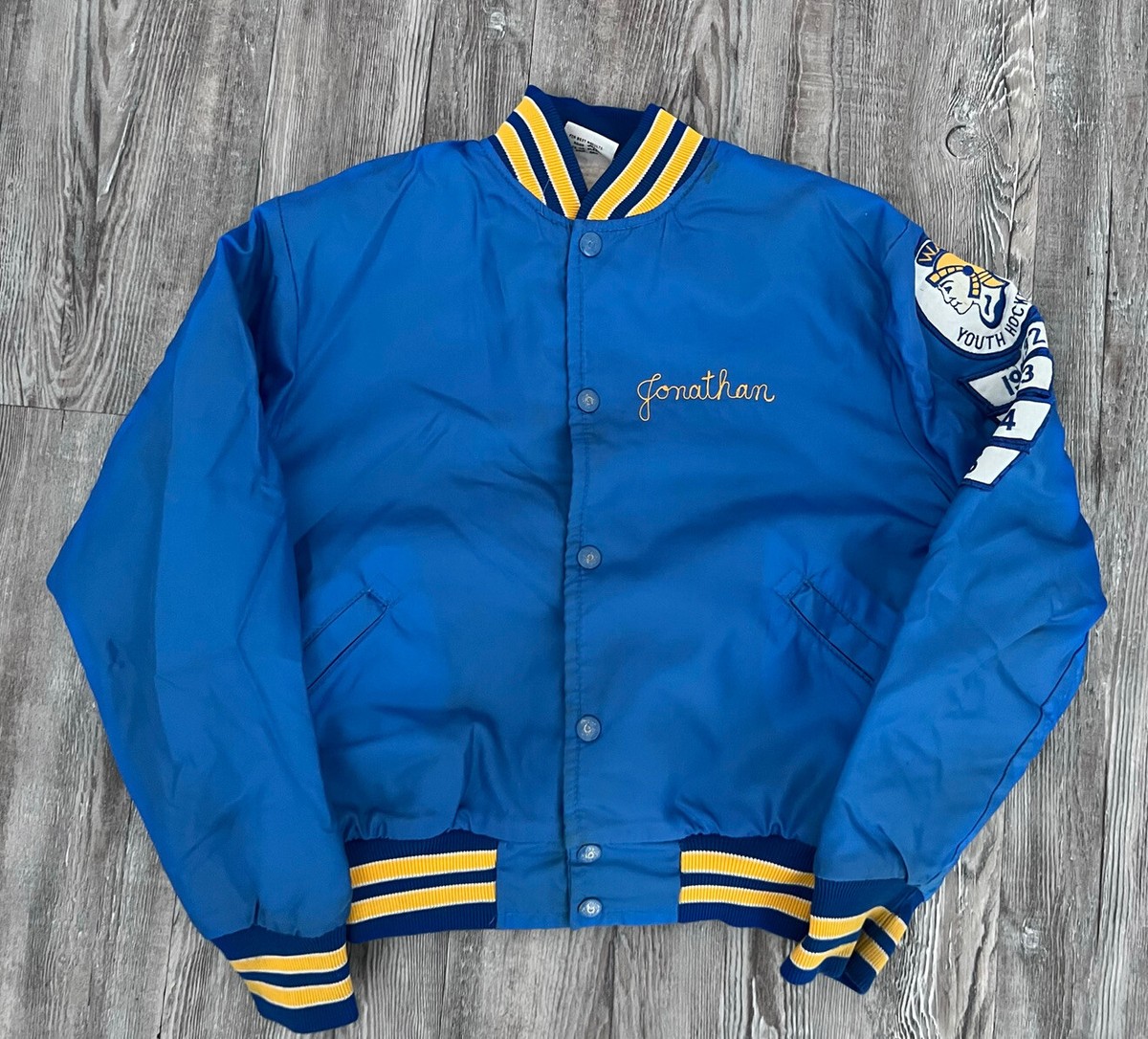 Vintage USA Birdie By Richard A. Leslie Satin Bomber Jacket