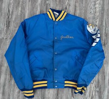 Vintage USA Birdie By Richard A. Leslie Satin Bomber Jacket Size Medium H2
