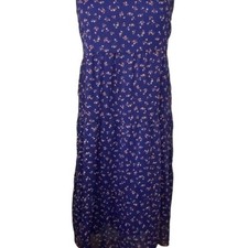 Halogen floral, tiered, chiffon, maxi dress blue purple size XXL NWT