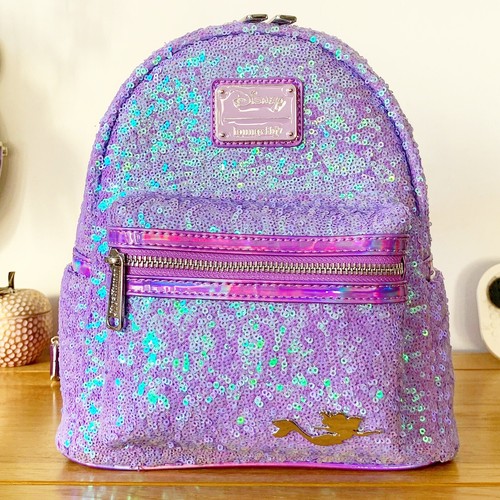 purple sequin backpack