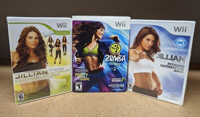 Zumba Fitness 2 + Belt + Jillian Michaels Fitness Lot - Nintendo