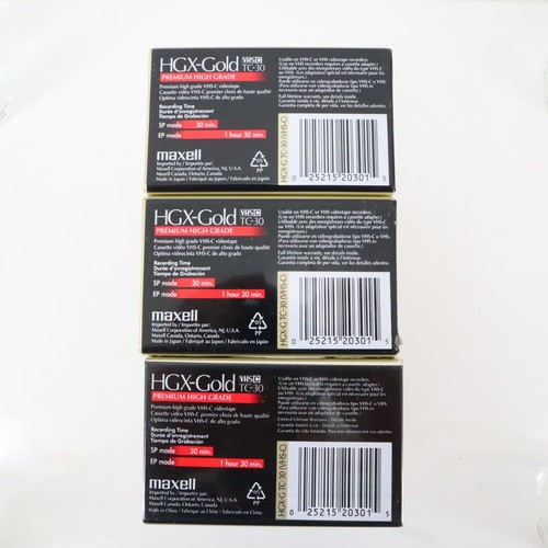 Nastro VHS sigillato Maxell VHS-C HGX-Gold TC-30 sp-30min ep-62min - Foto 2 di 7