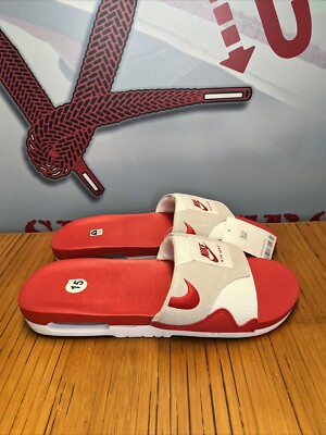25cm ナイキ エアマックス1 スライド DH0295-103 NIKE AIR MAX 1 SLIDE WHITE/UNIVERSITY RED-BLACK 23SU-I