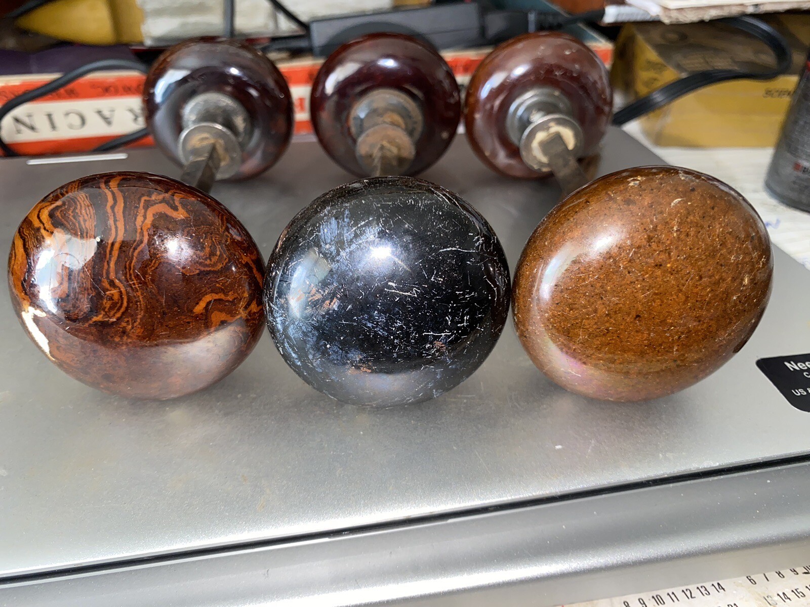 Vintage “BEAUTIFUL” Antique Bennington Tiger Striped Brown And Black