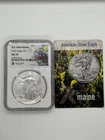 7k MAINE 2022 Silver American Eagle. "US State Series".  NGC MS70 w/ COA.