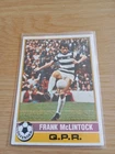 Topps 1977 Red Back Football Card FRANK MCLINTOCK Q. P. R. No 179.