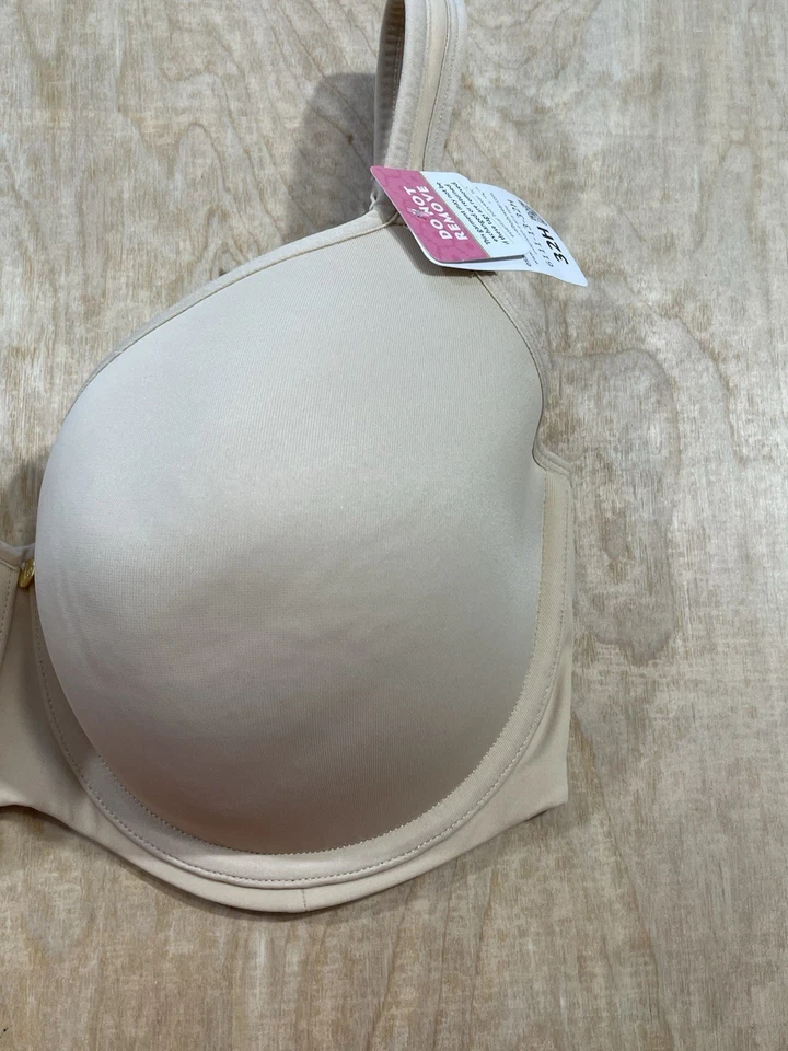 Sutiã Essential Bodywear Style 6111 Underwire Bege Camiseta Tamanho 32H Novo com etiquetas - Imagem 2 de 4