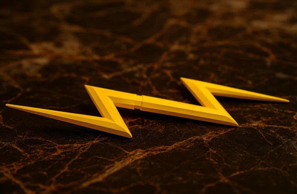 Réplica premium Zeus Lightning Bolt escala 1:1 cosplay utilería superhéroe Foto 3 de 3