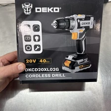 Power Drill Cordless: DEKO PRO Pink Cordless Drill 20V Electric Power Drill Set