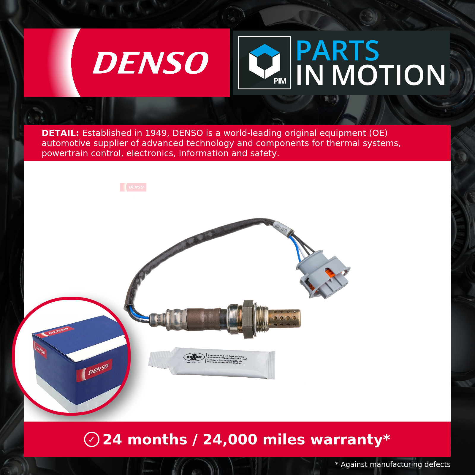 Lambda Sensor DOX-1575 Denso Oxygen 855390 855524 25335280 93189975 Quality New