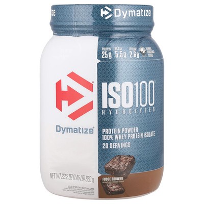 ISO100  Hydrolyzed, 100% Whey Protein Isolate, Fudge Brownie , 1.45 lb (660 g)