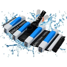 Enhanced Pool Vacuum Head with Direction-Control Swivel Handle Pool Brush Hea...