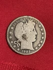 1902 Barber Silver Half Dollar., Good., Circulated Coin.
