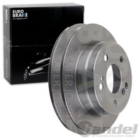 2X Eurobrake Bremsscheiben 258Mm Voll Hinten Passend FÜR MERCEDES-BENZ 124