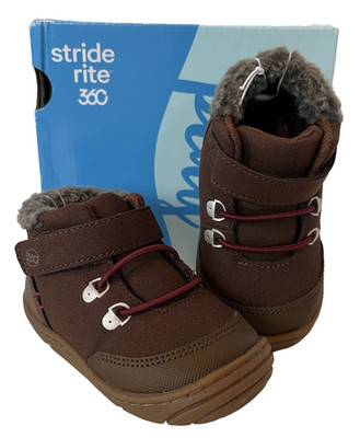 Stride Rite 360 Chandler Ankle Boots Brown Washable Fits Med-Wide Feet Size 5M