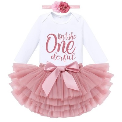 Baby Mädchen 1. Geburtstag Kuchen Smash Outfit Isn't She Onederful Tutu Set 1 Jahr