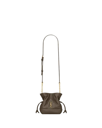 SAINT LAURENT Jamie Mini $2450 Light Musk Pouch Bag New & Authentic