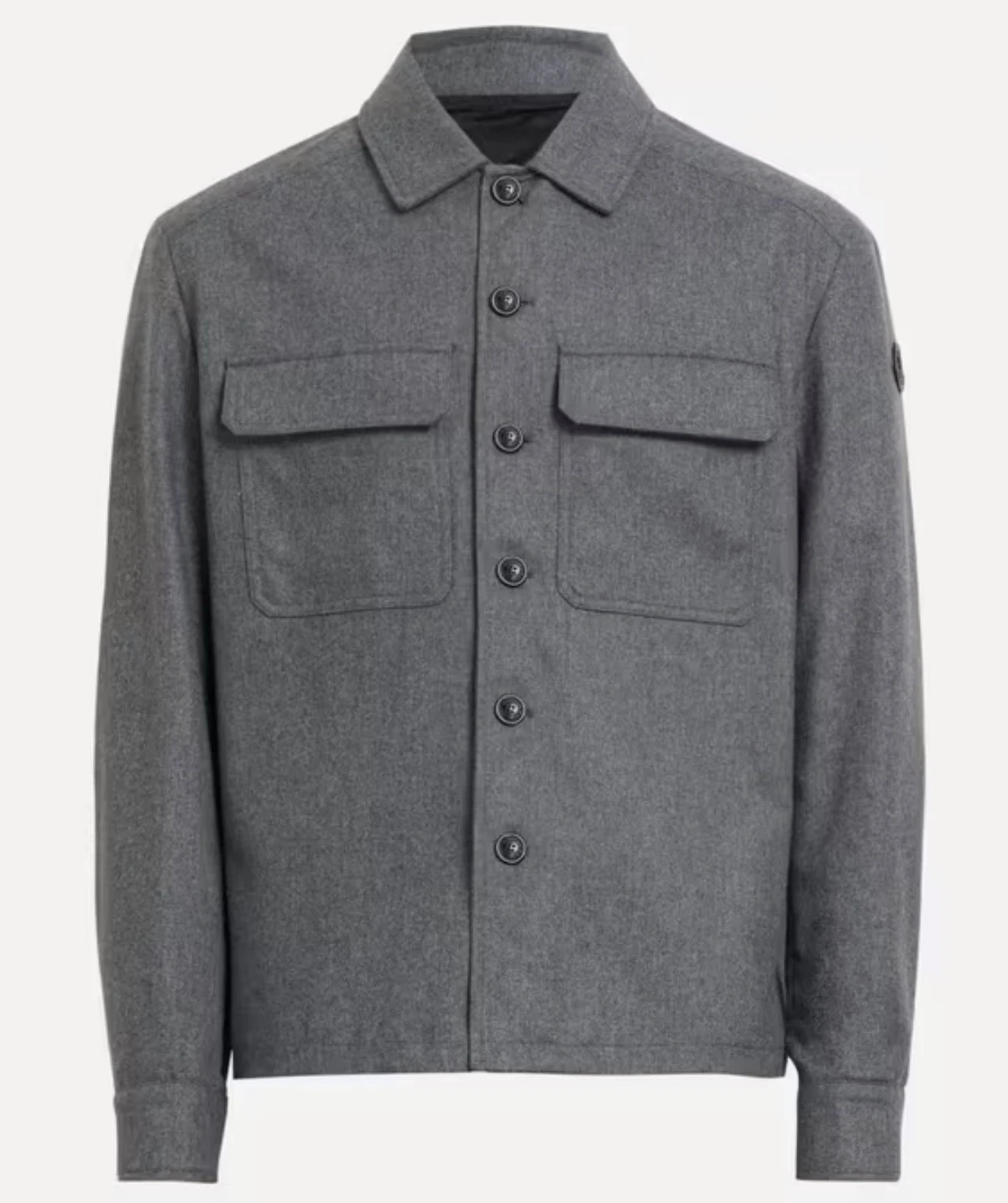 Moncler — Moncler Heather Gray Cashmere Blend Shirt Jacket Mens Size Large RRP £1390