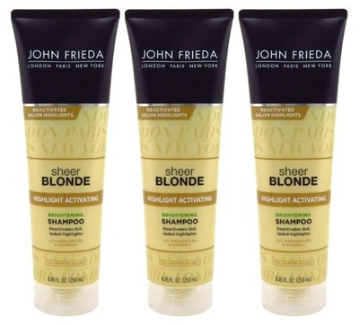John Frieda sheer blonde  Shampoo For Lighter Blondes 8.45 oz (Pack of 3)
