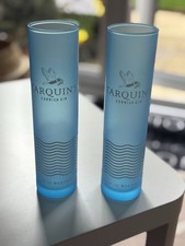 2 X Blue Highball Tarquins Cornish Gin Glasses With White Logo D1