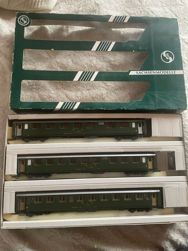 Sachsenmodelle H0 14017 3tlg. Wagen-Set "Schwere Schlieren" der BLS   TOP +  OVP | Zustand: Gebraucht