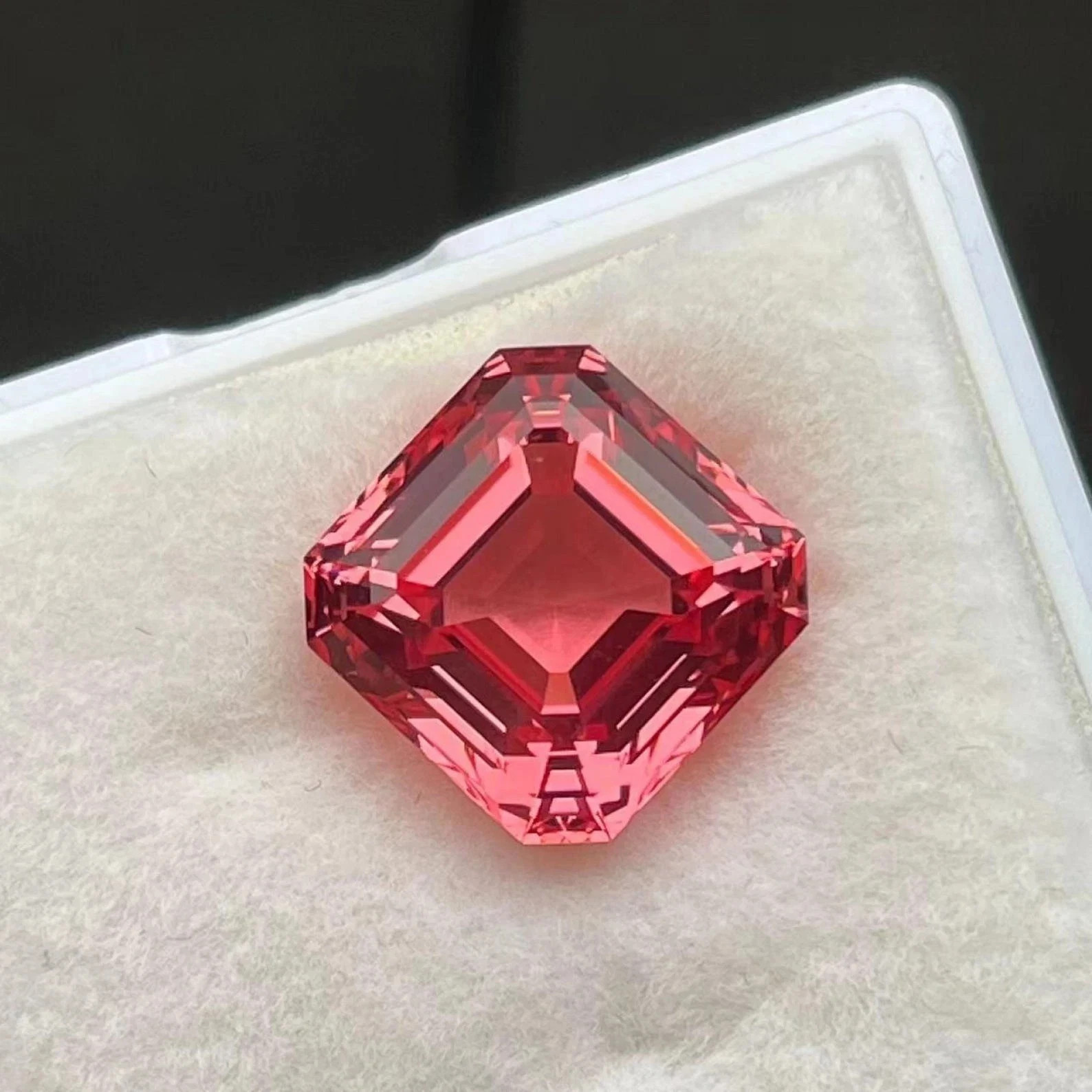 Natural 10.2Ct Ceylon Padparadscha Sapphire Loose Asscher Cut Gemstone Certified