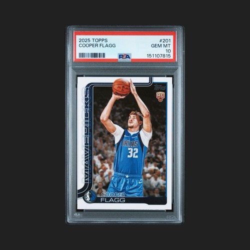 2025 Topps Cooper Flagg #201 Rookie Dallas Mavericks PSA 10 GEM MT