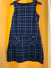 Dorothy Perkins Green & White Check Shift Dress UK 12 Pockets