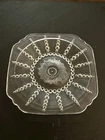 Vintage COLUMBIA Bubble Federal Glass Company Square Clear Plate 6" Depression