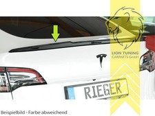 Rieger Hecklippe Spoiler Heckspoiler Kofferraum Lippe für Tesla Model Y schwarz 