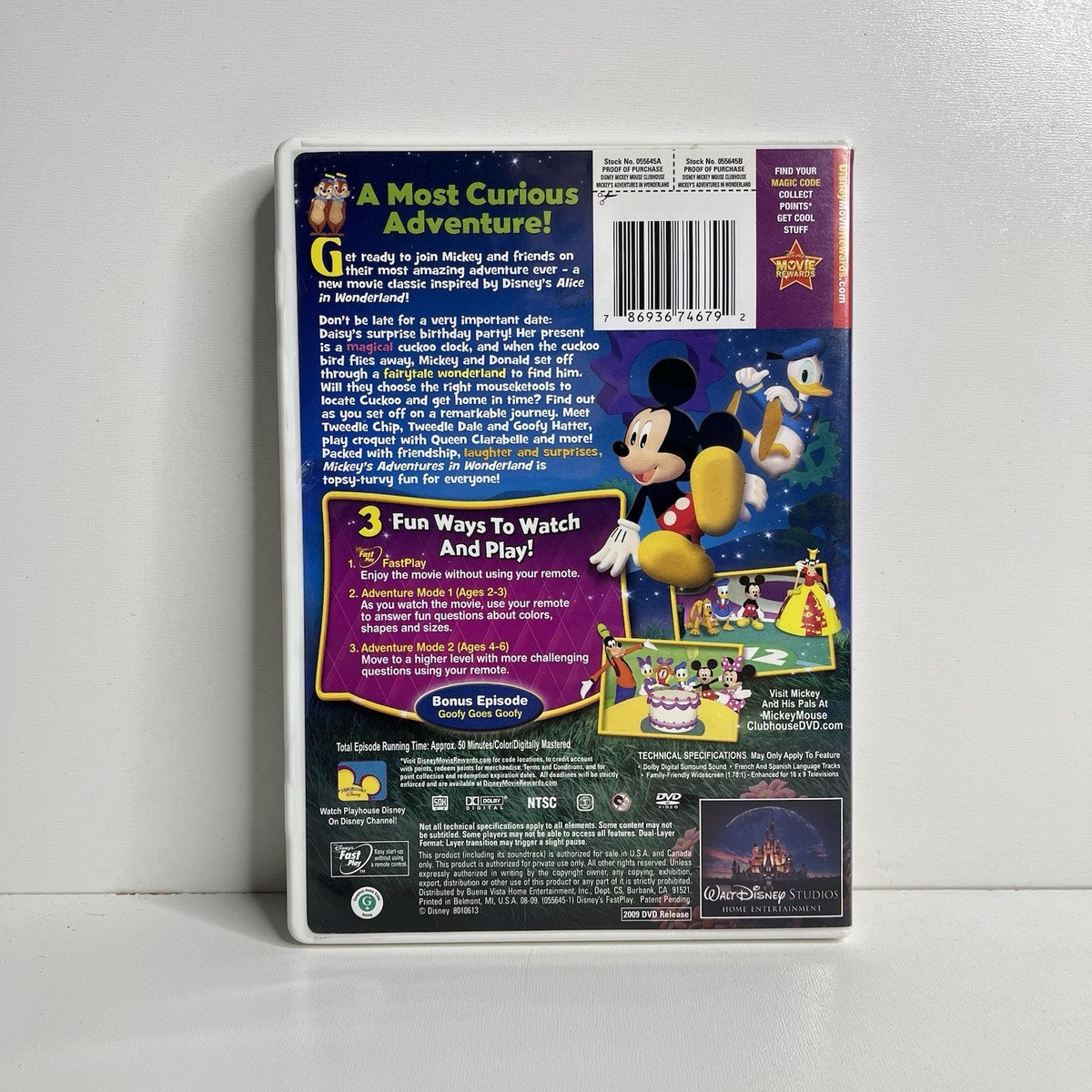 Disney Mickey Mouse Clubhouse Mickeys Adventures In Wonderland DVD
