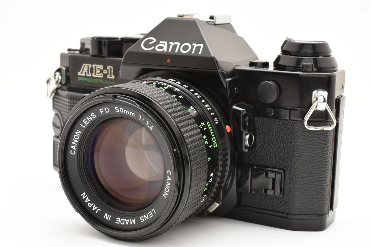 Canon AE-1 & New FD 50mm F1.4　#9350 Canon AE-1 Black 35mm Film SLR with Canon FD SSC 50mm f1.4