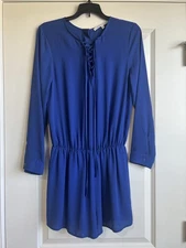 Collective Concepts Women’s Blue Long Sleeve Romper Medium