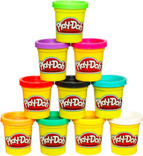 Play Doh Modeling Compound 10-Pack Case of Assorted Colors, Non-Toxic 2 oz. Cans