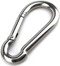 Large Carabiner Clip,5-1/2 Inch Heavy Duty Stainless Steel Spring Snap Hook for 