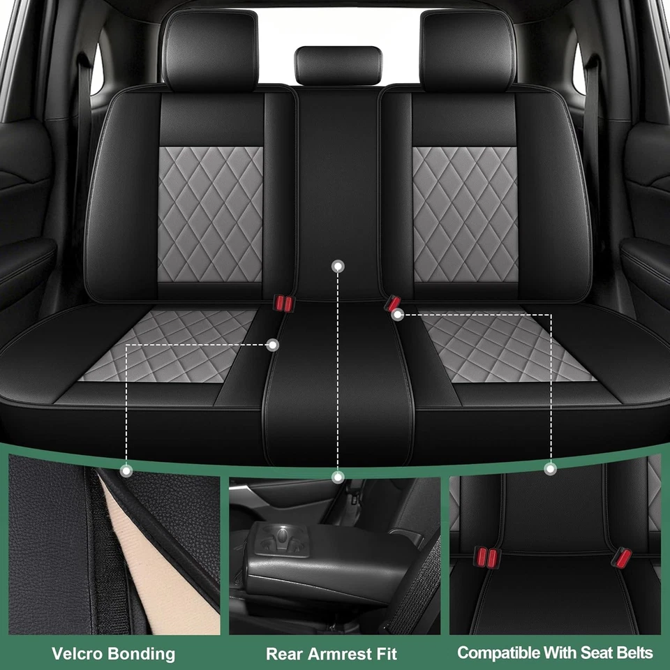 Seat Covers For Jeep Compass 2012-2026 Faux Leather Seat Cushion (5 Seat) Foto 2 de 4