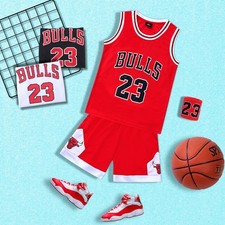 Kids Girls Boys Tracksuits Basketball Training Suit Sports Vest Shirt Shorts Set