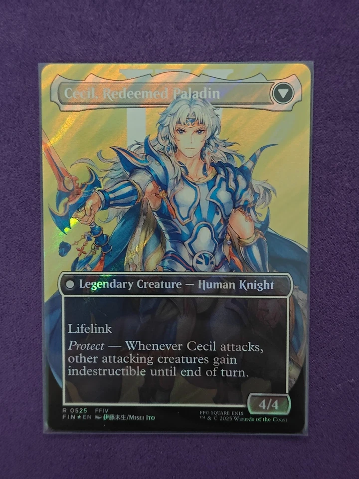 MTG Cecil, Dark Knight (Borderless) (Surge Foil) Final Fantasy FIN - Image 3 of 4