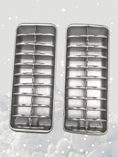 VINTAGE Ice Cube Trays 20 Holes Metal SILVER ...