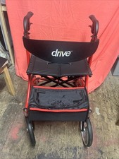 Image of Drive Medical Nitro Euro Style Walker Rollator - Red (RTL10266-T)