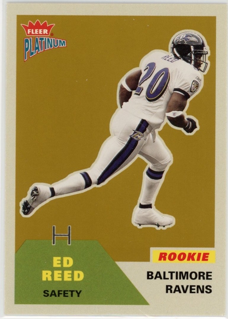 2002 Fleer Platinum Ed Reed #286 Rookie Card