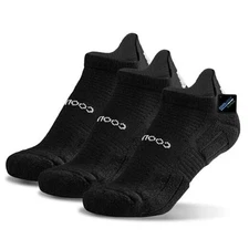  Coolmax Bamboo Viscose Compression Running Socks 3 Pairs Large 3 Pairs Black