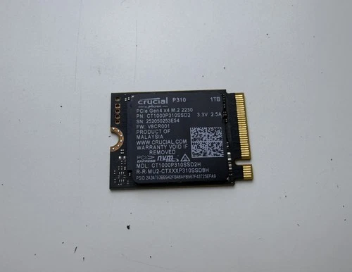 Crucial P310 1TB PCIe Gen4 NVMe M.2 2230 Internal SSD CT1000P310SSD2