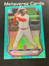 2026 Bowman Chrome 1st Justin Gonzales Aqua Shimmer Refractor 33/125