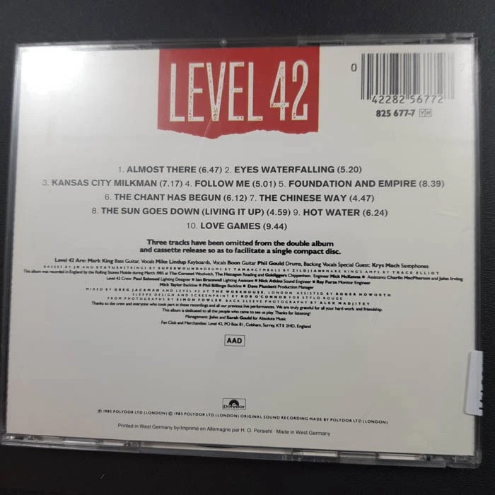 LEVEL 42 A Physical Presence WGER POLY EX/EX(CD) - Bild 4 von 4