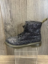 Dr Martens 1460 Glitter J Boots Size 5 Ladies Lace Up Zip Side