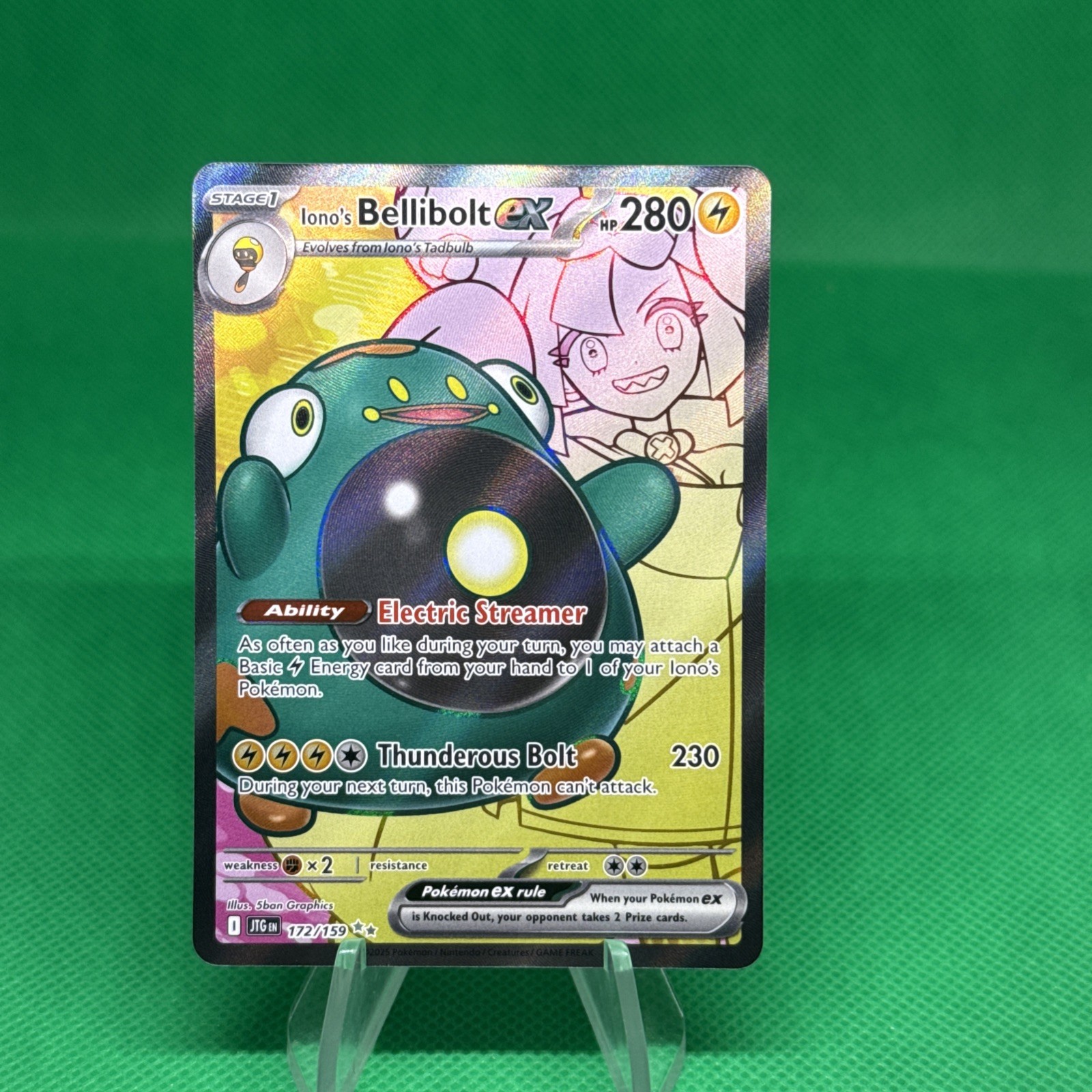 Iono's Bellibolt ex 172/159 Sv09: Journey Together Holo NM