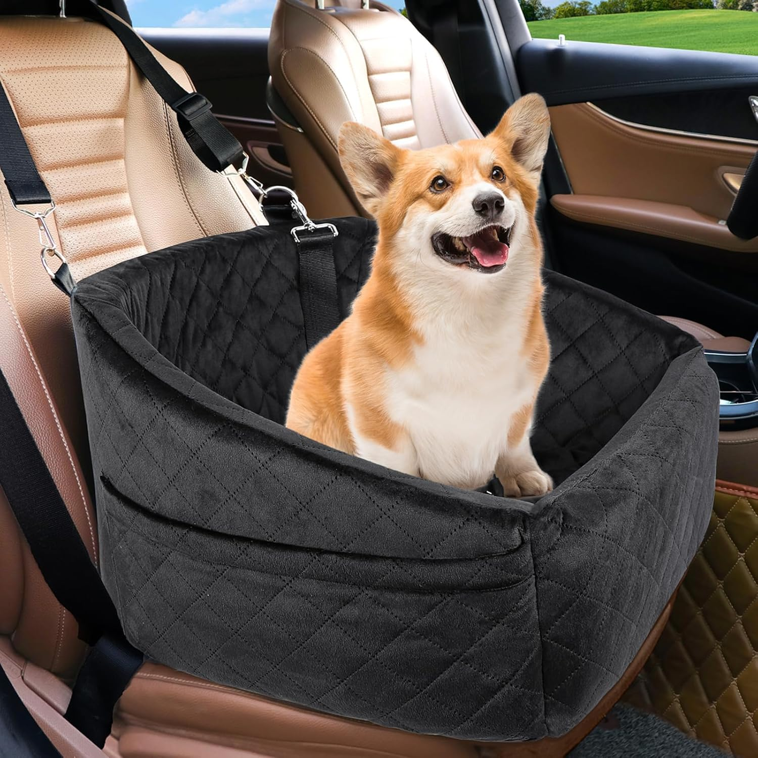 Detachable Washable Dog Car Booster Seat