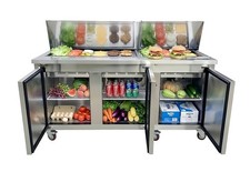 Leader 72" Mega Top Sandwich Salad Prep Table