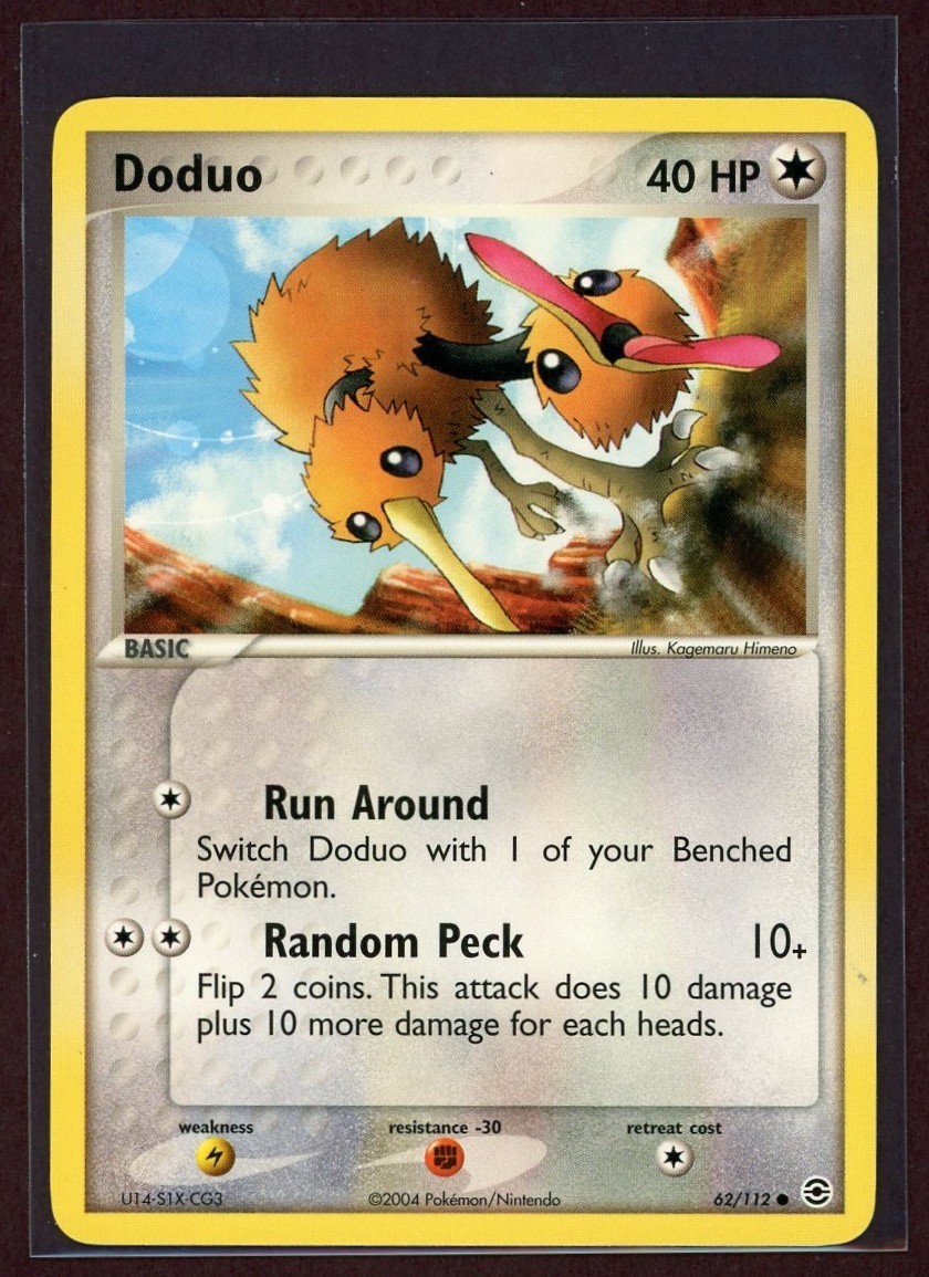 Doduo Non-Holo 2004 Pokemon Card 62/112 Fire Red Leaf Green NM
